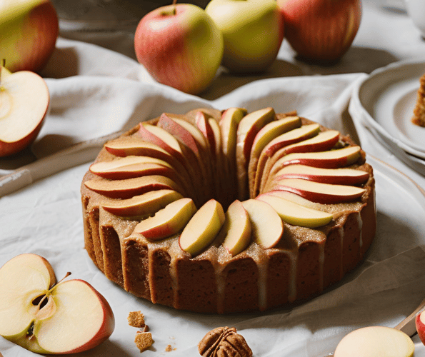 gâteau moelleux aux pommes
