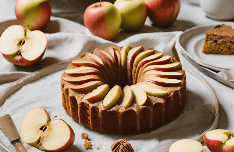 gâteau moelleux aux pommes